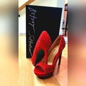 Betsey Johnson Dane Peep Toe Heels
